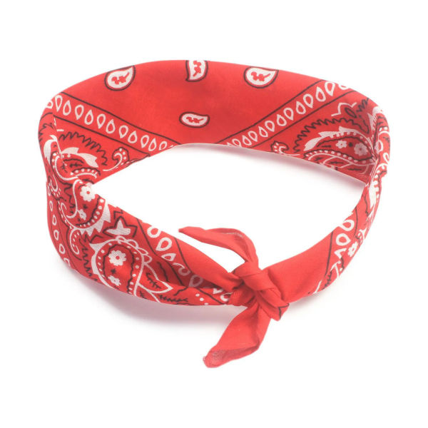 Lenco Bandana Vermelha Algodao Rock