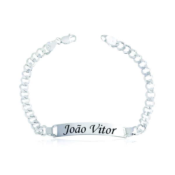 Pulseira masculina personalizada com nome