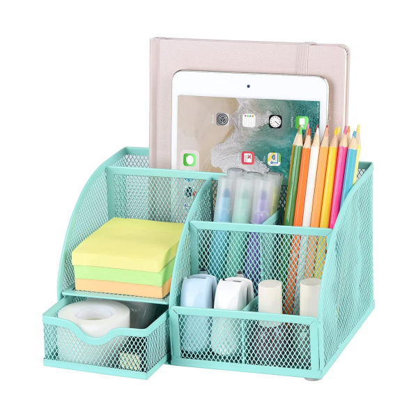 Kit Organizador de Mesa Verde Água