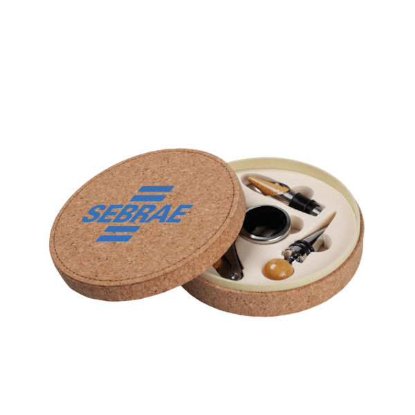 Kit Vinho em Cortiça Personalizado